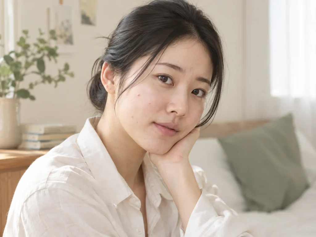 포항여드름 상담을 준비하는 가상 성인 모델 · AI 생성 설명용 이미지